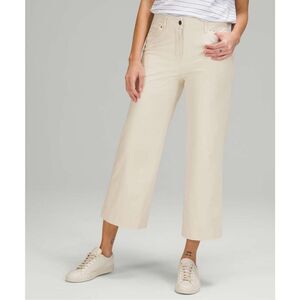 Lululemon Women’s City Sleek 5 Pocket Wide-Leg High Rise 7/8 Length Pant White O